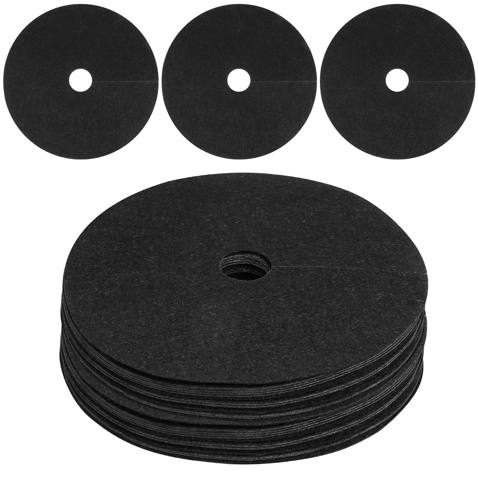 

20pcs Black Anti-Grass Cloth 27cmx4cm Non-woven Control Tree Ring Gardening Ground Cover Sturdy Long-lasting Fruit Tree