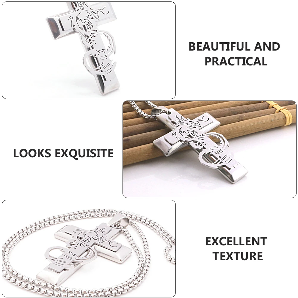 

1pc Collarbone Chinese Dragon Decor Stainless Steel Fashion Pendant For Party Club Bar Wear Gift Idea