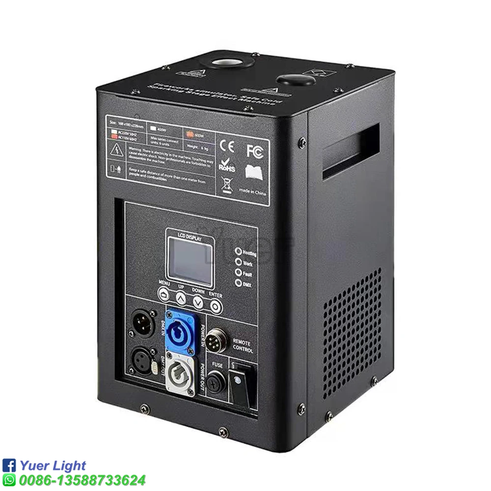 Imagem -03 - Yure 600w Máquina de Fogo de Artifício Faísca Fria para a Celebração do Casamento Dmx e Controle Remoto Fonte Faísca Máquina Sparkular para dj