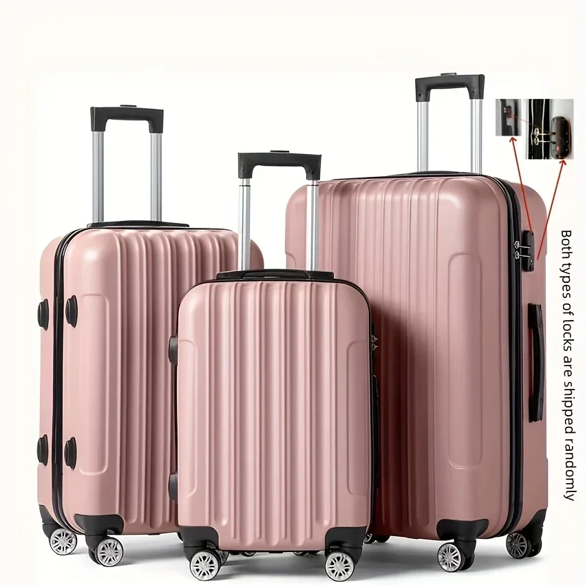 3 Piece Hard Shell Luggage Sets Suitcase Set, Travel Suitcase With Spinner Wheels & TSA Lock For Women Men (20/24/28 Inch)