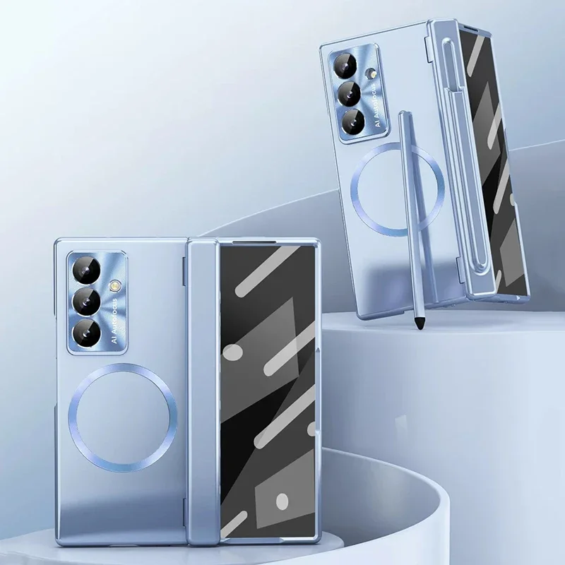Für Samsung Galaxy Z Fold 8 Ultra Z Fold 7 Fold 6 Scharnierschutzhülle für Magsafe Magnetische Abdeckung mit S Pen & Displayschutzfolie.