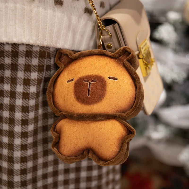 Stuffed Capibala Plush Toys Kawaii Capybara Charms For Girls School Bag Simulation Food Toast Pillow Toys Gifts For Boys Girls