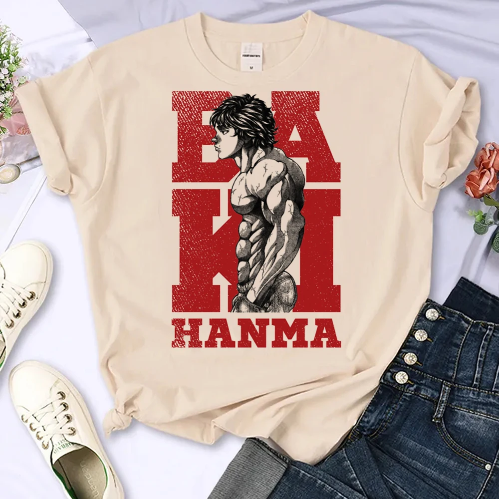 

Baki Hanma t shirt women manga anime graphic Tee female streetwear clothes