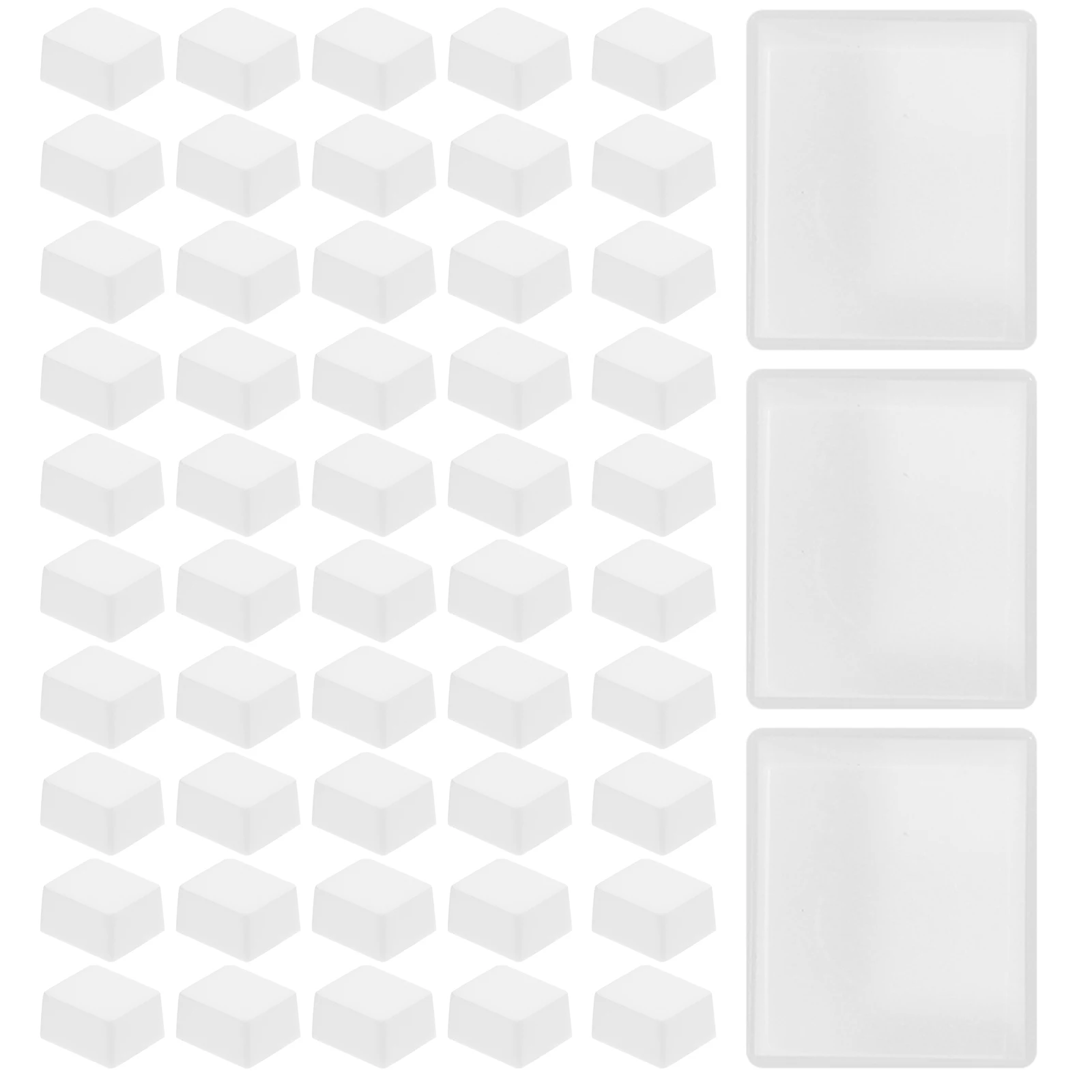 

50Pcs Watercolor Paint Pan Plastic Empty Half Pans Sturdy Easy Clean Portable for Sketching Refillable Solid Watercolor Palette