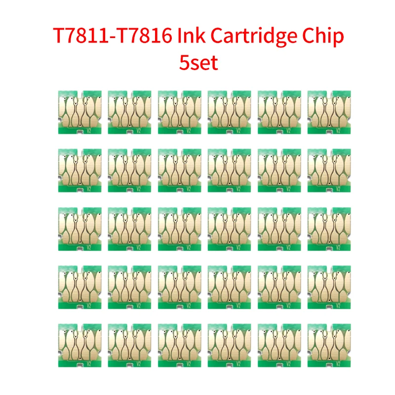 1/2/3/4/5set T7811-T7816 Compatible ink cartridge chip For Fujifilm Frontier-S DX-100 Fuji DX100 Printer Disposable Chips