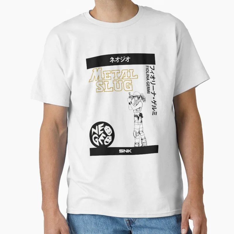 Fiolina Germi  Shooting War Video game Metal Slug Pixel Arcade Machine Nostalgia Old school Gaming Gift T shirt Large size Tops
