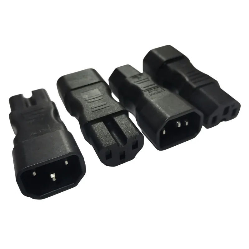 Black IEC320 C14 Male to C15 Female AC Power Adapter Plug C15 To C14 PDU UPS Power Converter 10A 250V