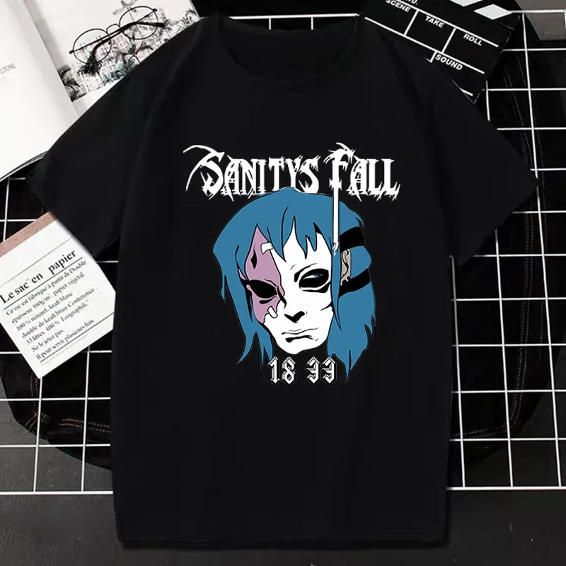 Sally Face TShirt  Horror Game Print T Shirt Kawaii Harajuku Anime Clothes Women Men Fashion Casual Tee Hiphop Gothic Streetwear