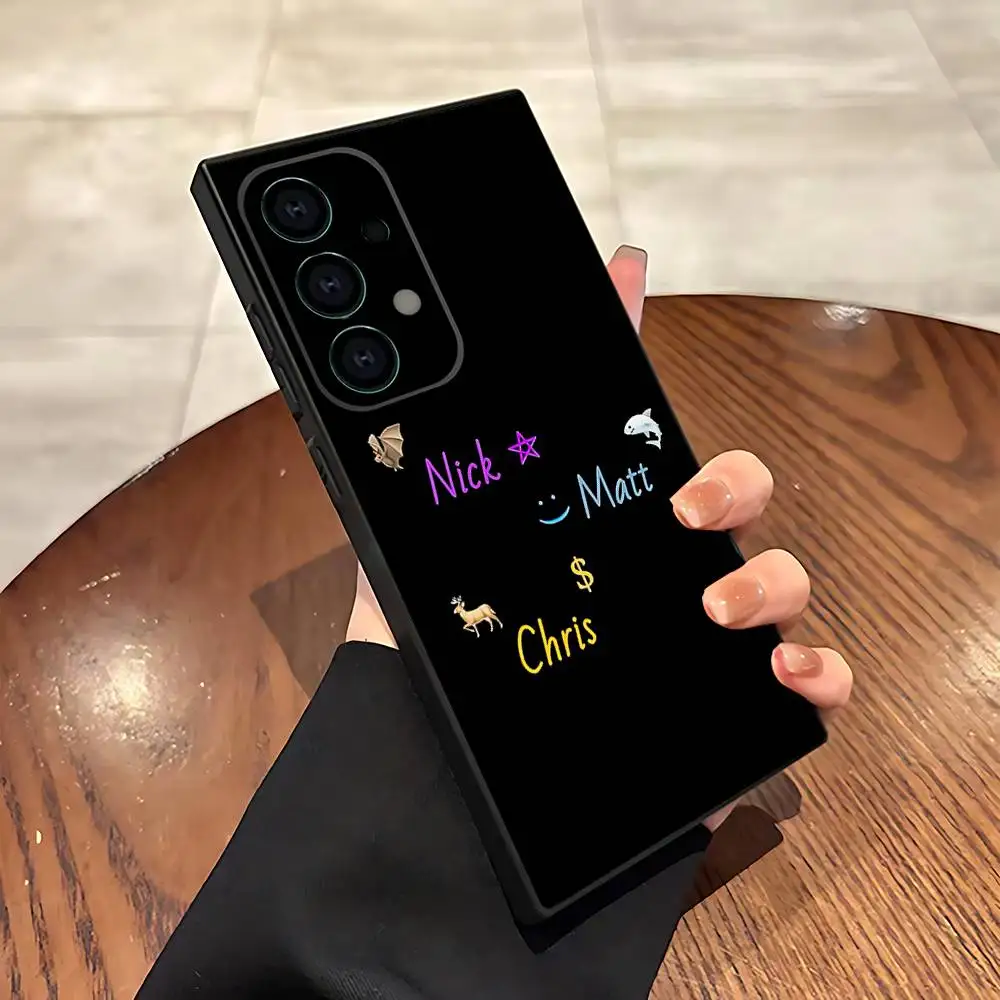 حافظة هاتف S-Sturniolo T-Triplets لهاتف سامسونج S25، S24، S21، S22، S23، S30، Ultra، S20، Plus، Fe، Lite، 5G غطاء أسود #3