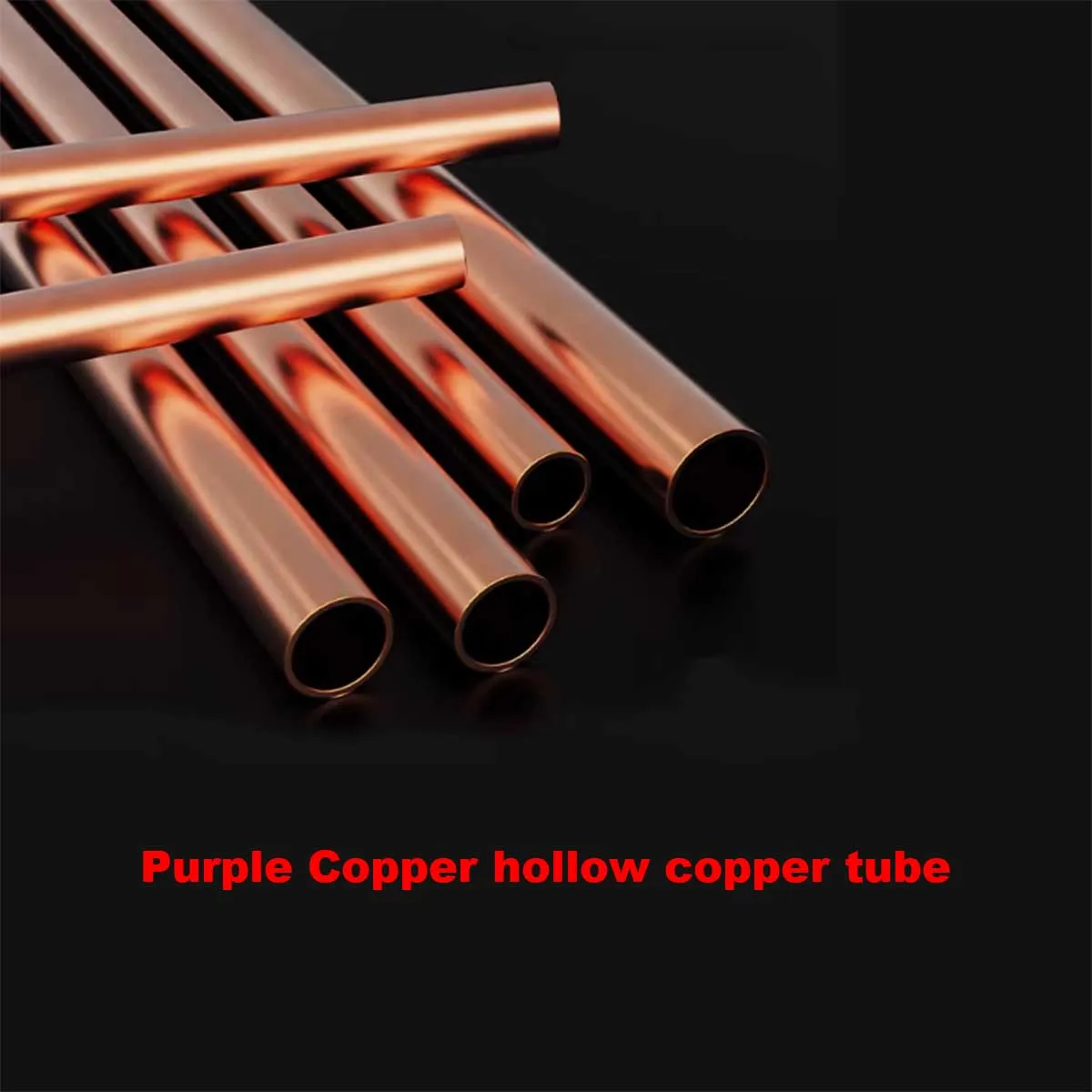 Purple Copper Hollow Copper Tube, Hard Straight Tube, Air Conditioning Round Tube, 2/3/4/5/6/8/10/12MM