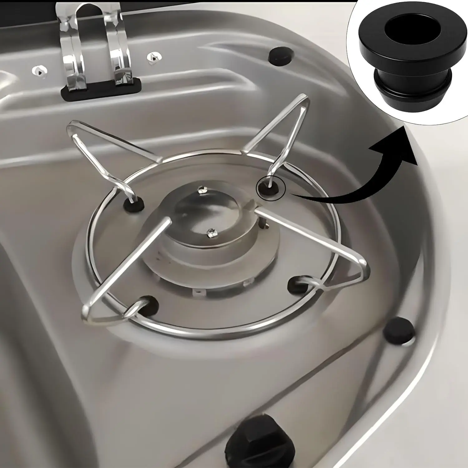 

8/16PCS RV Stoves Rubber Plug Grommet Sleeve Pan Hob For Motorhome Camper 44990000122 Van Camper Accessories Car Tool