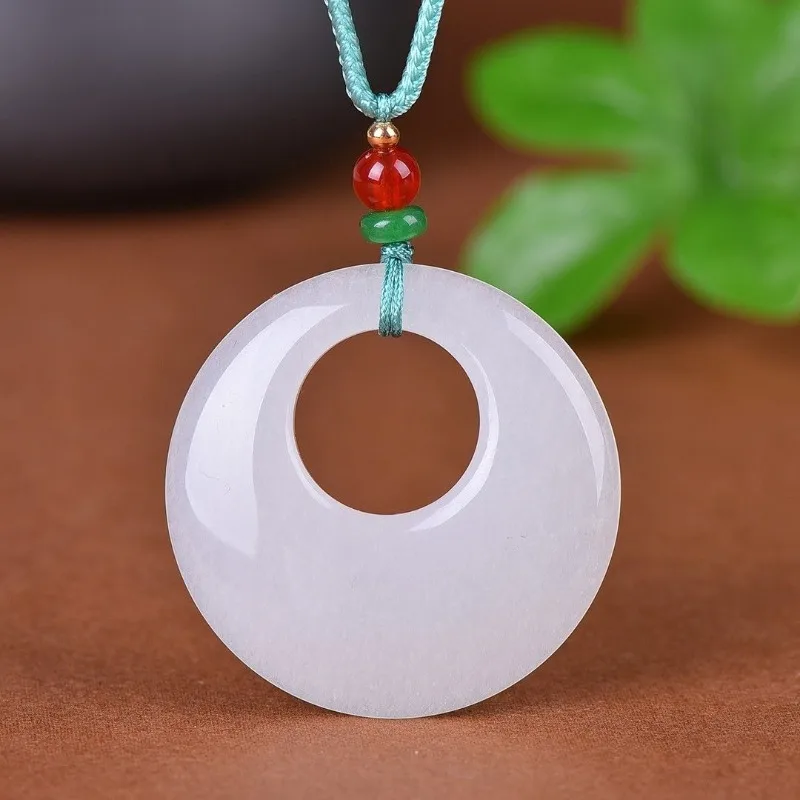 Golden Silk Jade Pendant  Couple Male and Female Charms Pendant Necklace