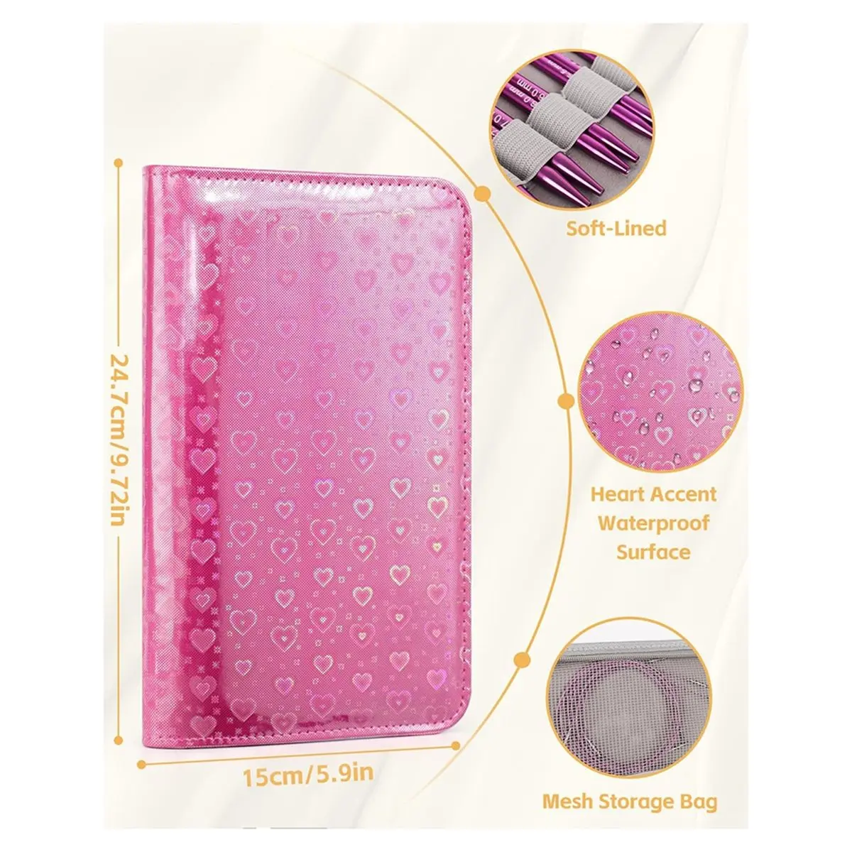 

Набор круговых спиц AIMA, 13 размеров, 3.0-10.0 мм, с кожаным чехлом и 4 удлинителями, идеально подходит для вязания пледов