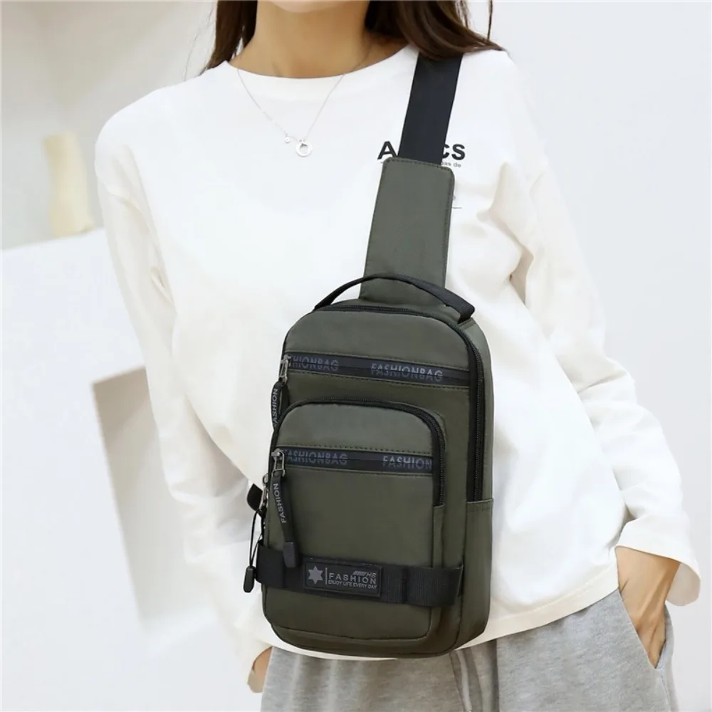 

Модная мужская нагрудная сумка с несколькими карманами, тканевая спортивная сумка для сообщений, большая вместительная многофункциональная сумка через плечо, уличная сумка