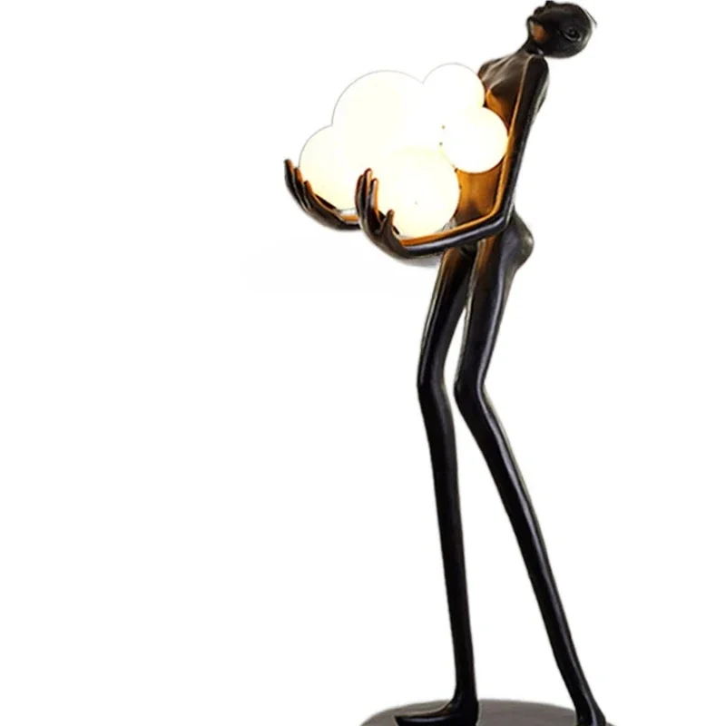 

ZC Modern Humanoid Art Sculpture Creative Floor Lamp FRP Decorative Figure Ornaments