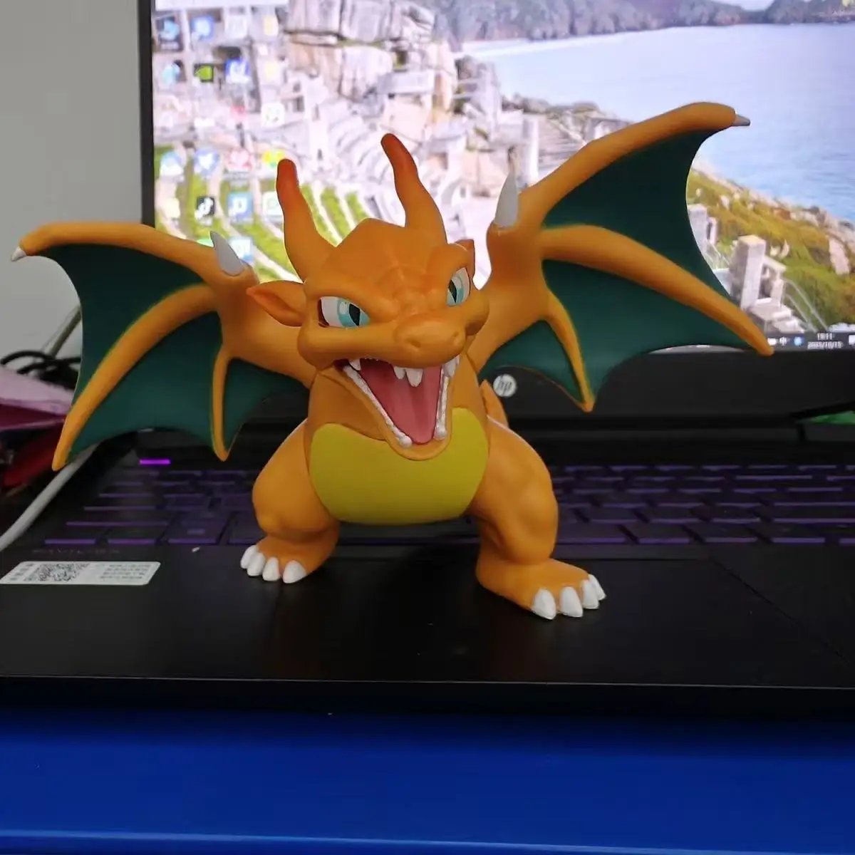 

BKM PokéMon Pterodactyl Anime Peripheral Desktop Ornaments Fire Breathing Dragon Pterosaur Toy Hand Held Anime Trendy Toy