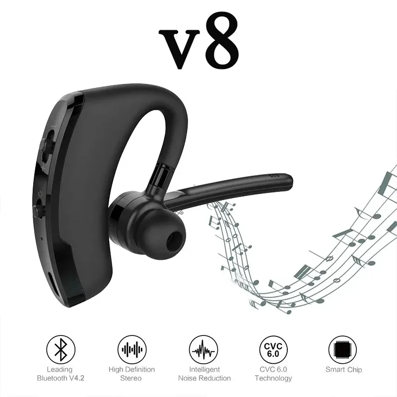 V8/V9 Sports Blutooth Earphone Wireless Stereo HD Mic Headphones Bluetooth Hands In Car Kit With Mic For iPhone Xiaomi Huawei