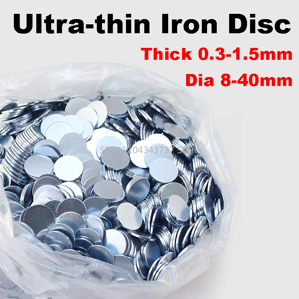 20/100Pcs Ultra-thin Round Iron Sheet Galvanized Iron Disc Plate Small Suction Iron Sheet Circular DIY Eye Shadow Button Patch