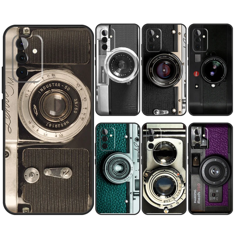 Retro Camera Funda For Samsung Galaxy A35 A55 A15 A25 A53 A33 A13 A52 A32 A12 A51 A71 A14 A34 A54 Case