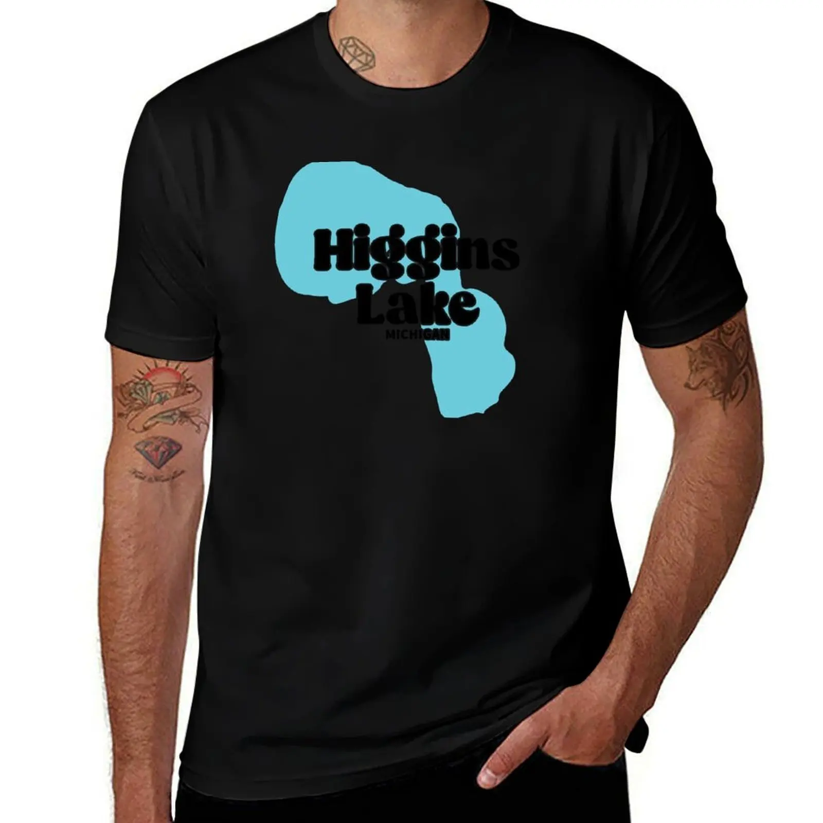 higgins lake michigan T-Shirt Simple Casual Short Sleeve Tee T-Shirt
