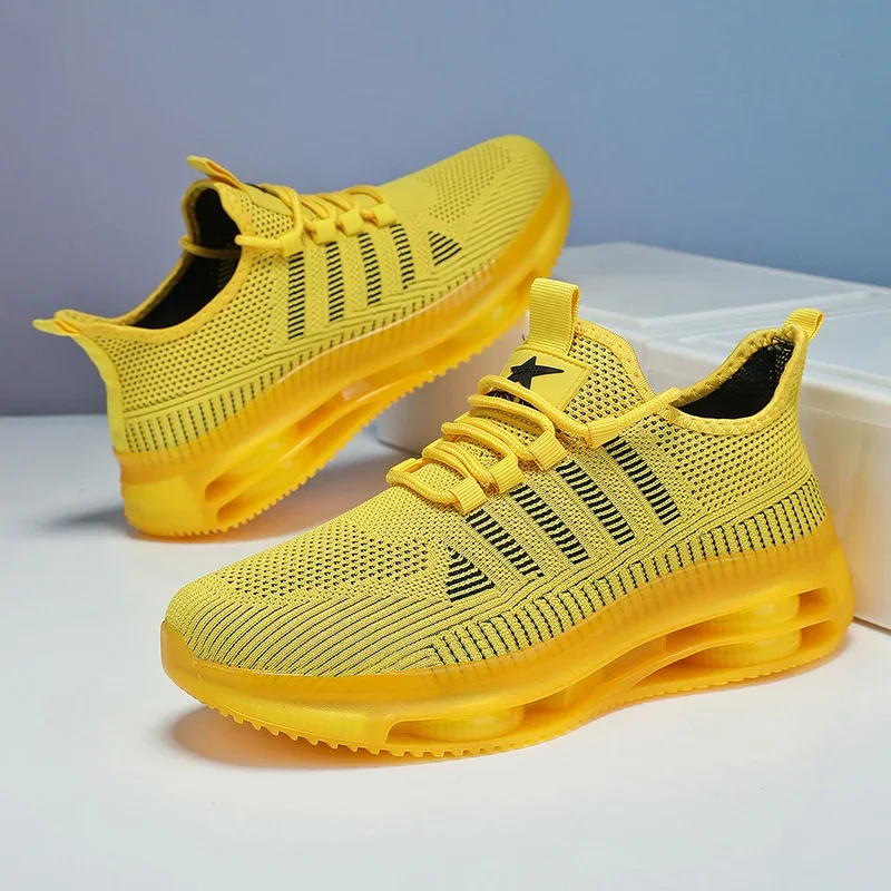 ELUVA Mens 캐주얼 스니커즈 통기성 메쉬 경량 스포츠 신발 남성용 미끄럼 방지 운동화 체육관 걷기 편안함