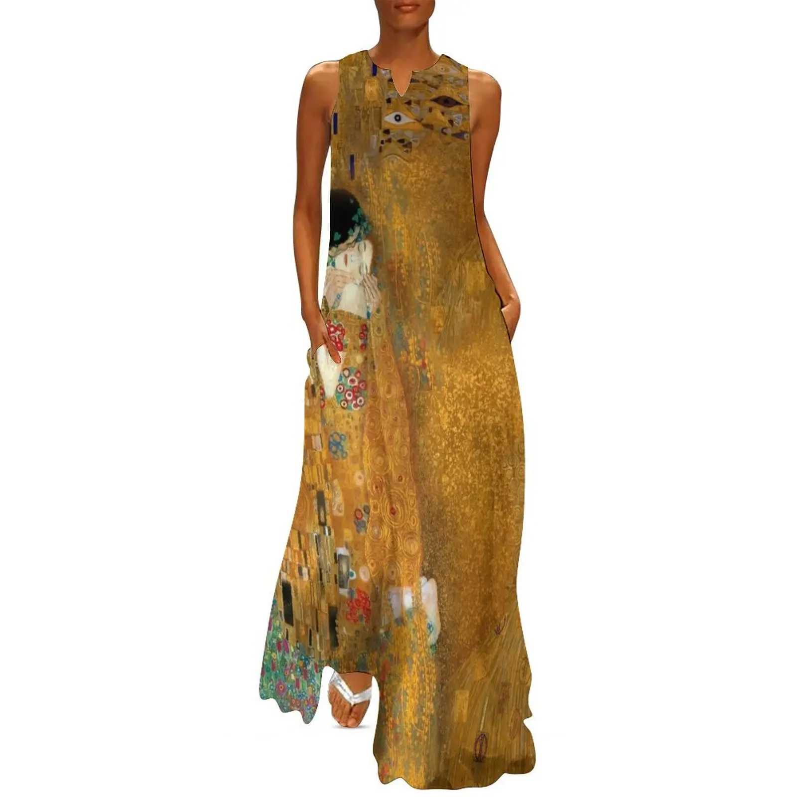 Klimt - Woman in Gold - The Kiss Long Dress dresses women summer 2024 sensual sexy dress for women Dance dresses