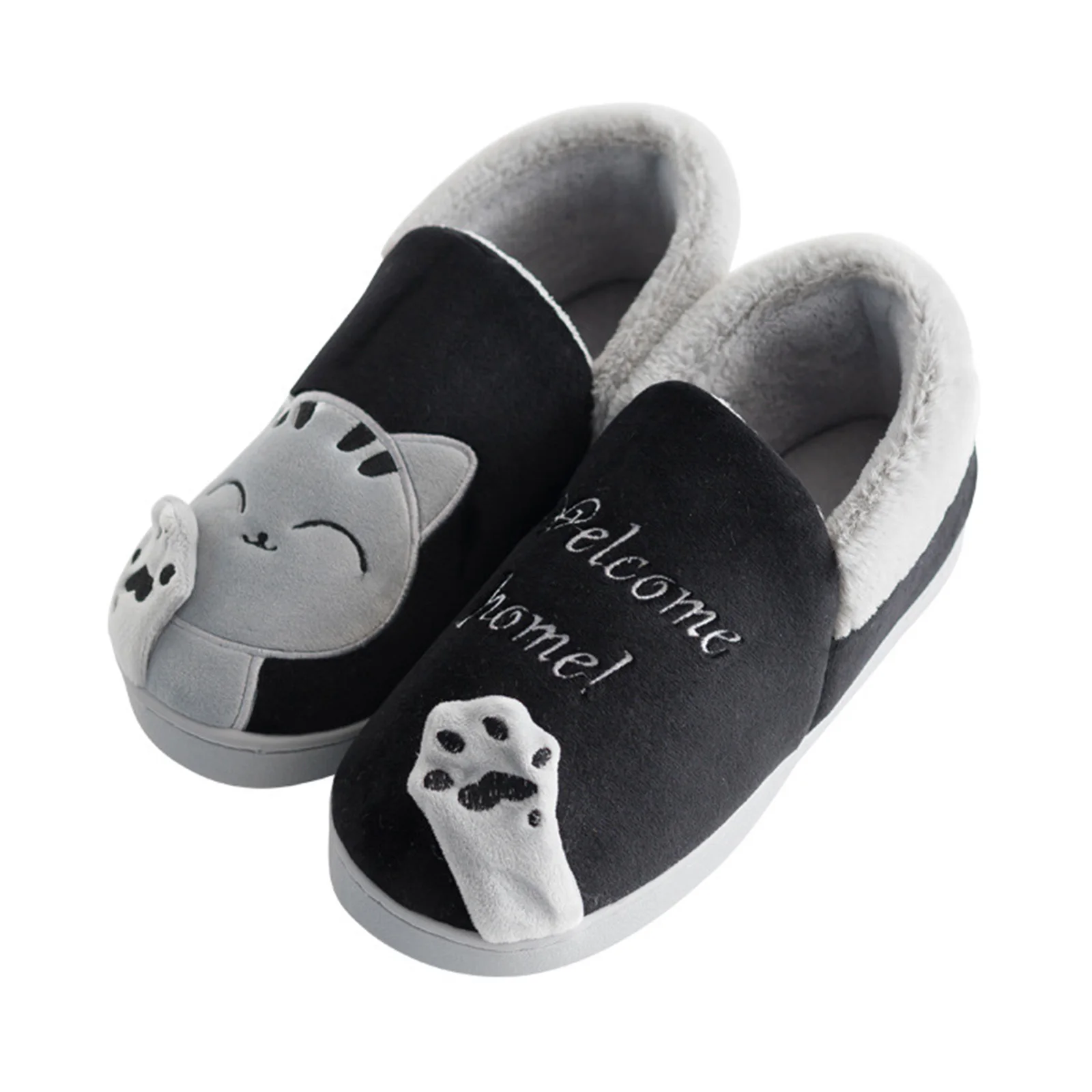 Cartoon Cotton Winter Slippers Comfortable Feeling Thickened Sole Slippers for Men Women Indoor Wearing