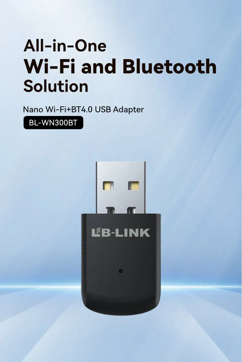 

BL-WN300BT Wireless Network Card 8723BU Dual-Band 2.4GHz/5GHz WiFi And Bluetooth 4.2 Adapter for Android Laptop