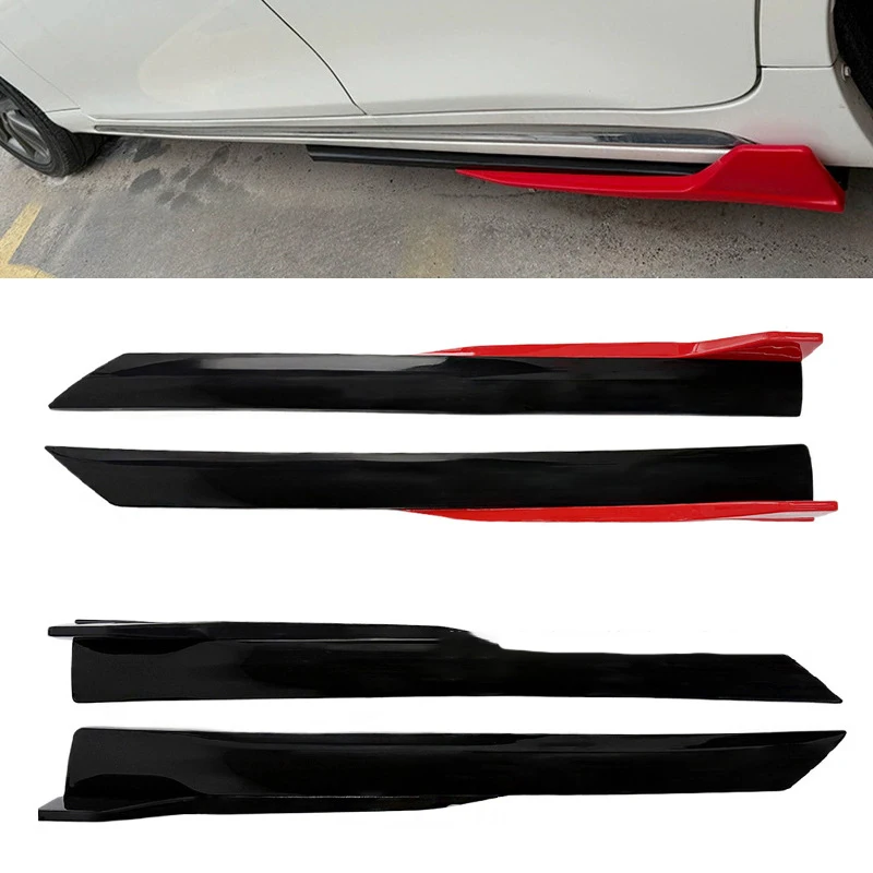 

Защитная накладка на задний бампер автомобиля 105 см, боковые юбки-сплиттеры, спойлер, накладки на пороги, черные защитные элементы