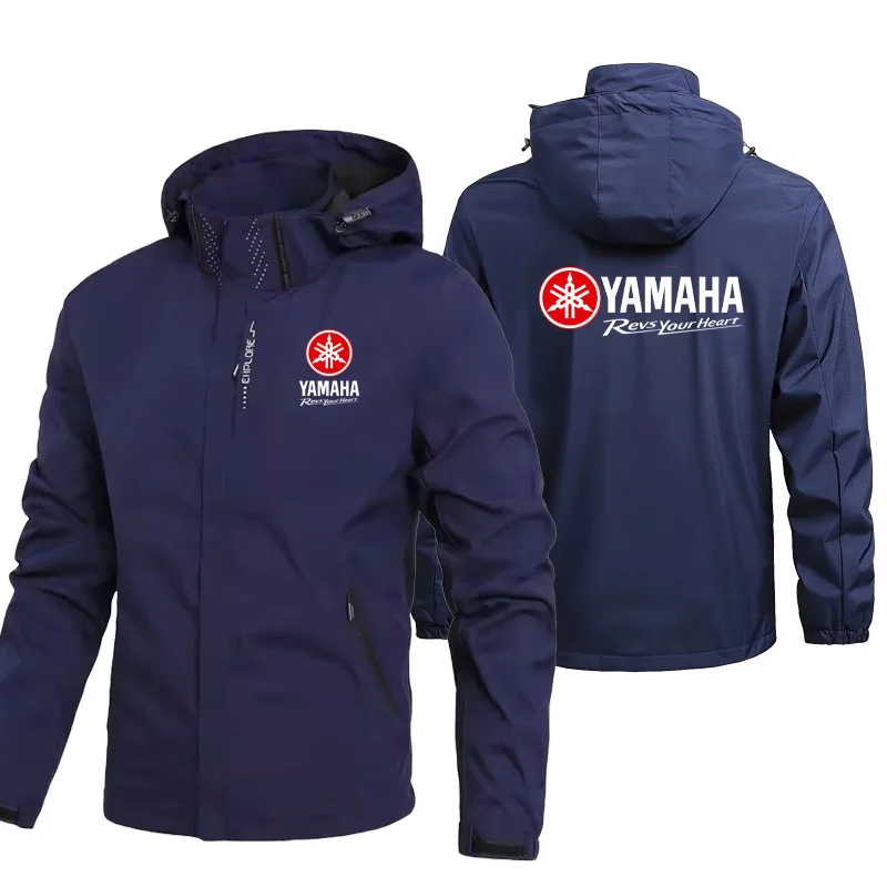 Yamaha Logo Racing Suit Motorcycle Jackets Men Tactical Windproof Waterproof Jacket Men Combat Jackets Mens Hooded Coat