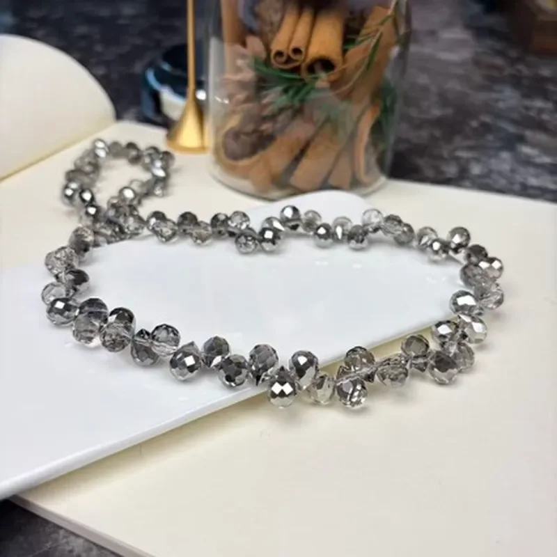 water drop, crystal beaded loose bead jewelry DIY bracelet necklace clothing glass bead accessories