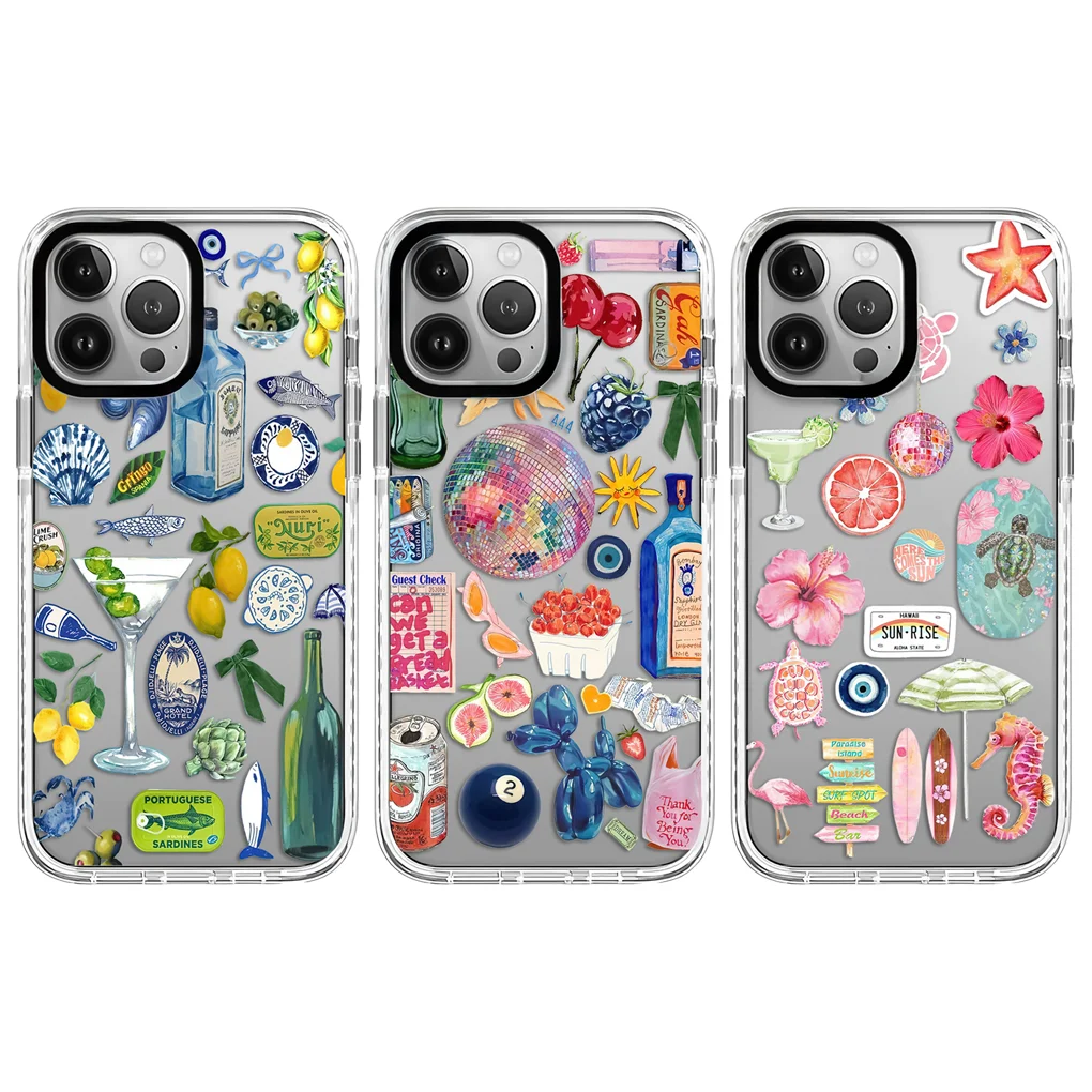 

Wine Bottle Stickers Acrylic White Border Magnetic Phone Case Cover for IPhone 17 16 15 14 13 12 Pro Max Case