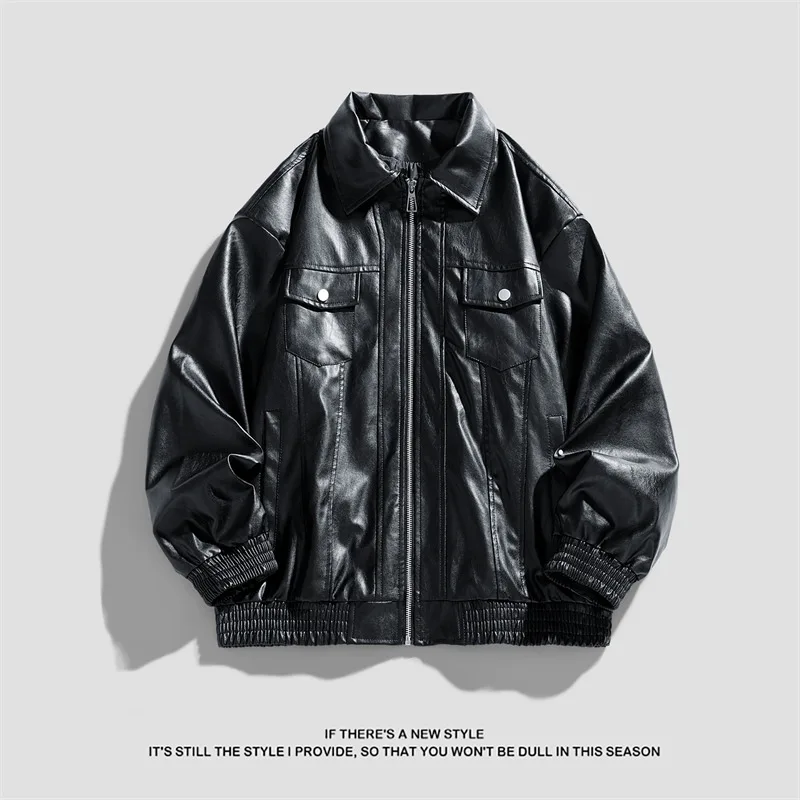 

2025 autumn/winter new men's motorcycle leather jacket, high-quality leather jacket, youthful and priceless, cool and stylish