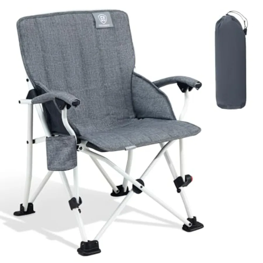 

Складные кемпинговые стулья с подстаканником, мягкой обивкой, защитным замком и сумкой для переноски, легкие и портативные.