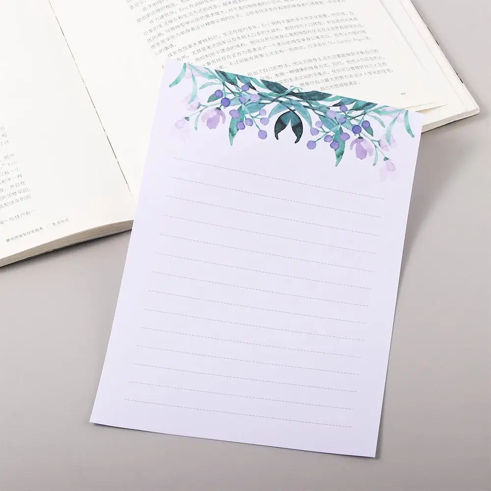 Stationery Lovely Wedding Letter Pad Invitation Gift Greeting Card Flowers Envelope Letter Paper Writing Paper