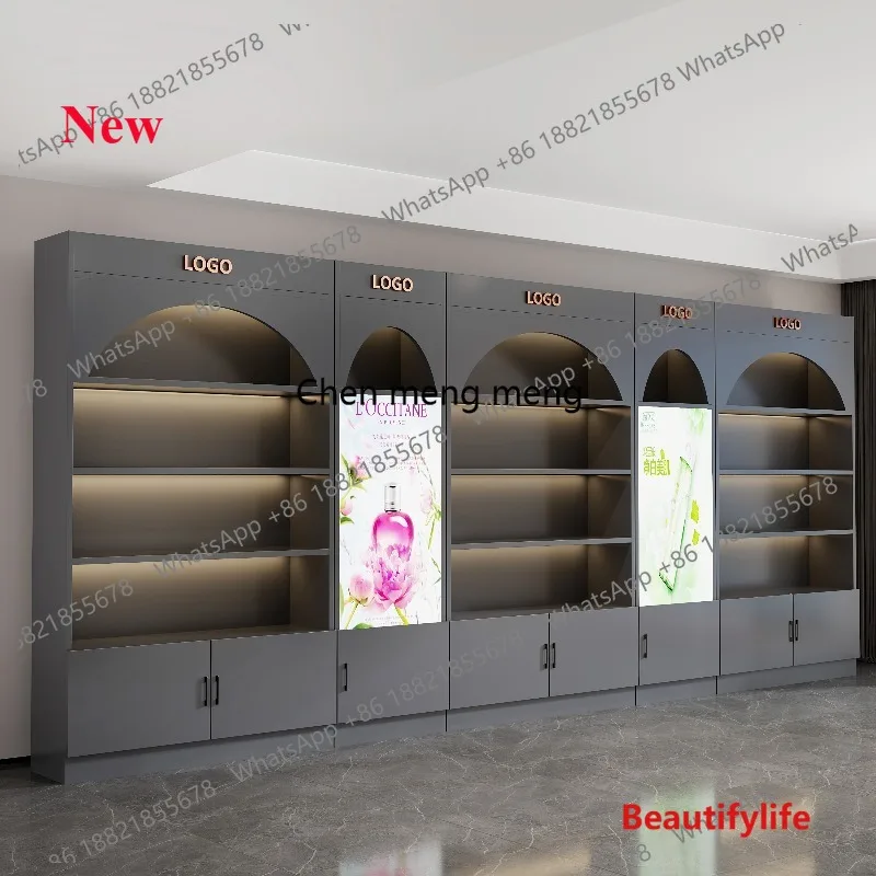 a55 Nordic Creative Cosmetics Display Cabinet and Rack Modern Beauty Salon Display Cabinet Nail Salon Shelf Office Furniture