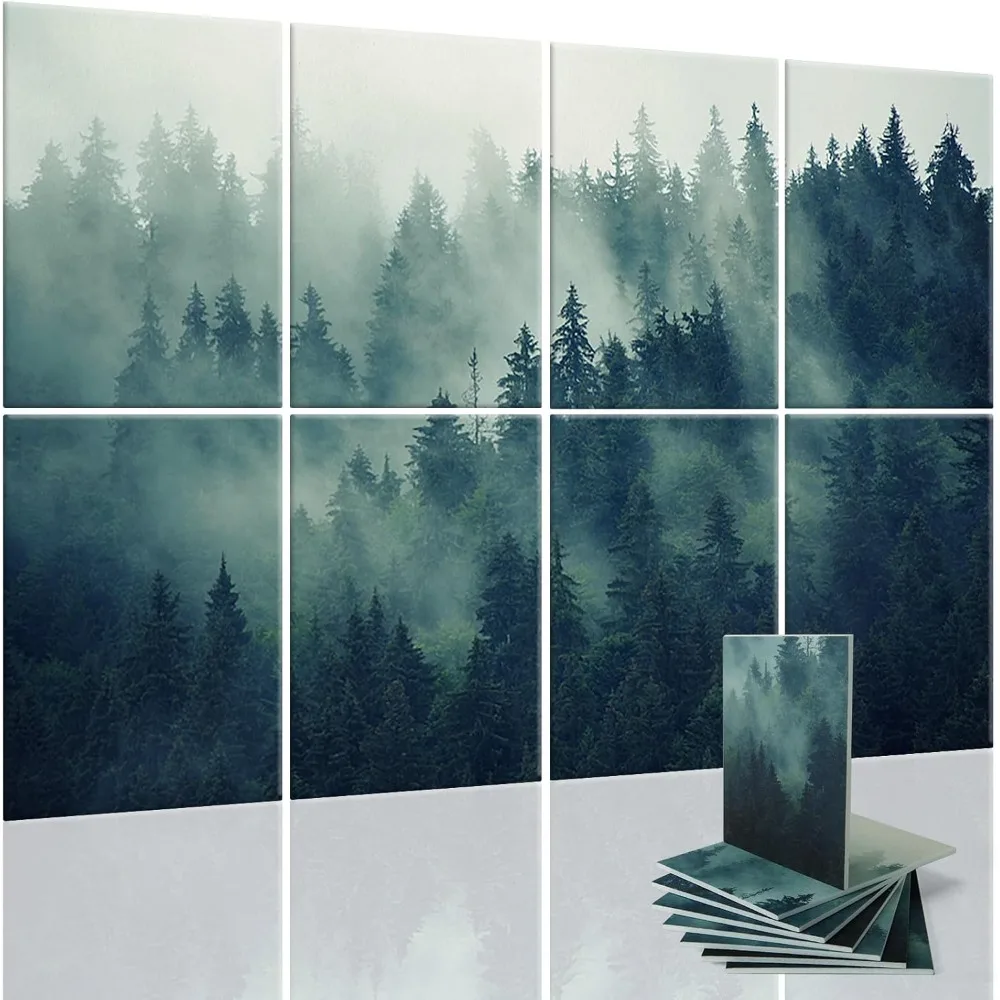 Paneles de pared insonorizados 48x32, paquete de 8 paneles acústicos para pared, paneles de pared decorativos absorbentes de sonido para sala de estar, cama