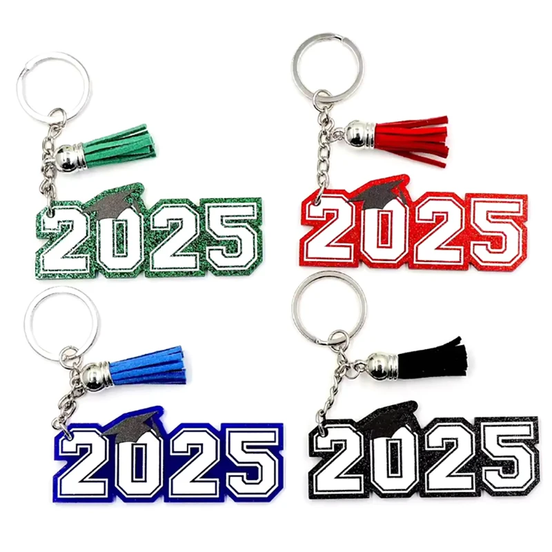 2025 Graduation Season UV Acrylic Keychain Laser Cut Blue Red Gift Key For Carrying Your Keys Perfect Graduation Gift Souvenir