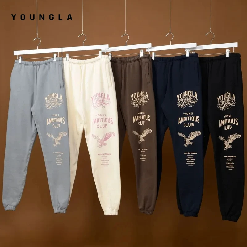 

YOUNGLA Men's casual versatile sports pants autumn and winter fashion trend sports pants gym running American training pants