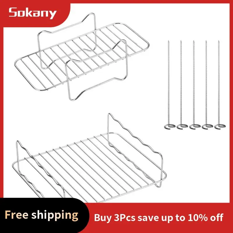 Rejilla para parrilla de acero inoxidable A59E, rejilla para vaporizador para Ninja Foodi, doble cocina, serie, accesorios para Airfryer, rejilla para parrilla Rectangular
