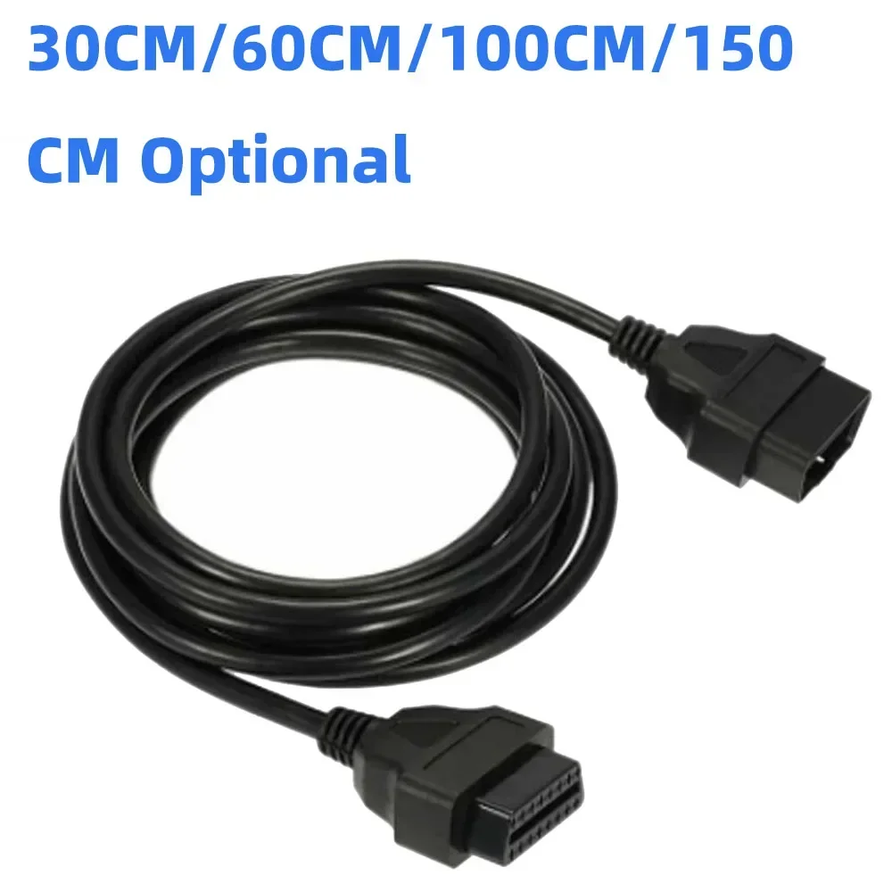 Przedłużacz OBD2 30/100/150CM OBD 16pin M do F złącze męskie do żeńskiego do wifi ELM327 samochodowy kabel diagnostyczny OBD