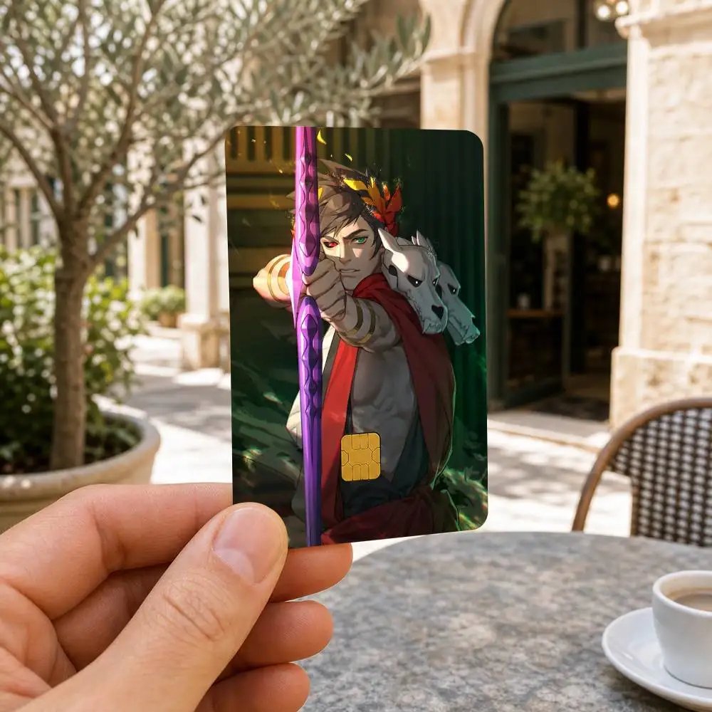 H-Hades Zagreus HD Waterproof Card Skins Protective Stickers for Credit Bank Game Cards