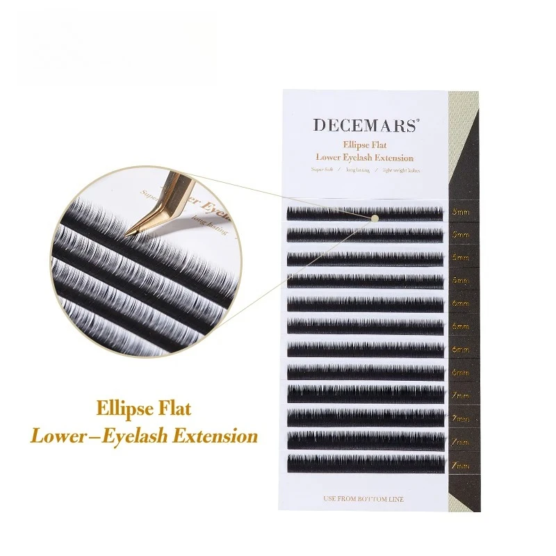 Flat Hair Lower Eyelashes Natural Simulation Gentle, Plain Makeup Grafting False Eyelashes 5mm 6mm 7mm Mixed