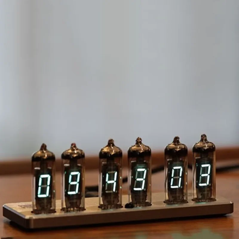 Nixie Tube Table Clock Digital Desk Watch Aesthetic Luxury Tubes Tabletop Clocks Modern Decorative Silent Desktop Watches