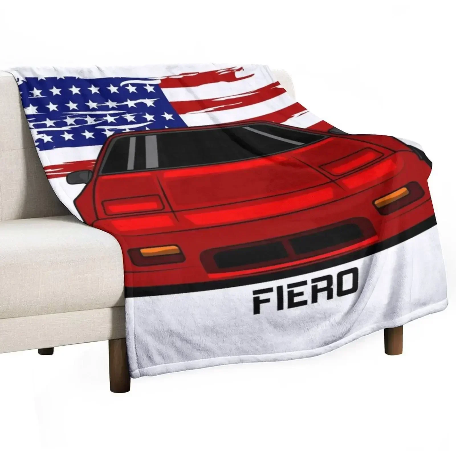 Front Red Fiero Throw Blanket Soft Big Stuffeds for winter Weighted Retros Bed linens Blankets
