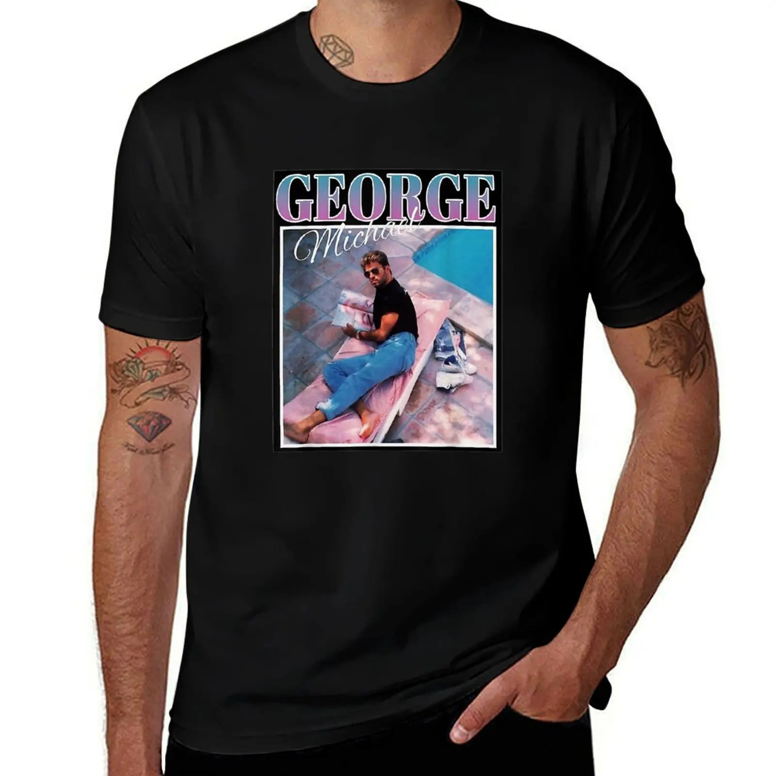 

t cotton man graphic cotton Gift shirt man shirt t shirts for T-Shirt T-Shirt George Michaels man t Tee