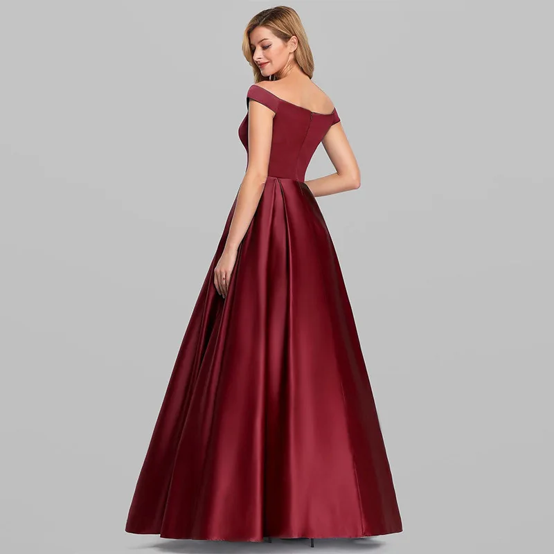 Sexy Off Sholulder Satin Long Evening Prom Dresses for Women 2023 Summer Elegant Bridesmaid Wedding Party Dress Formal vestidos