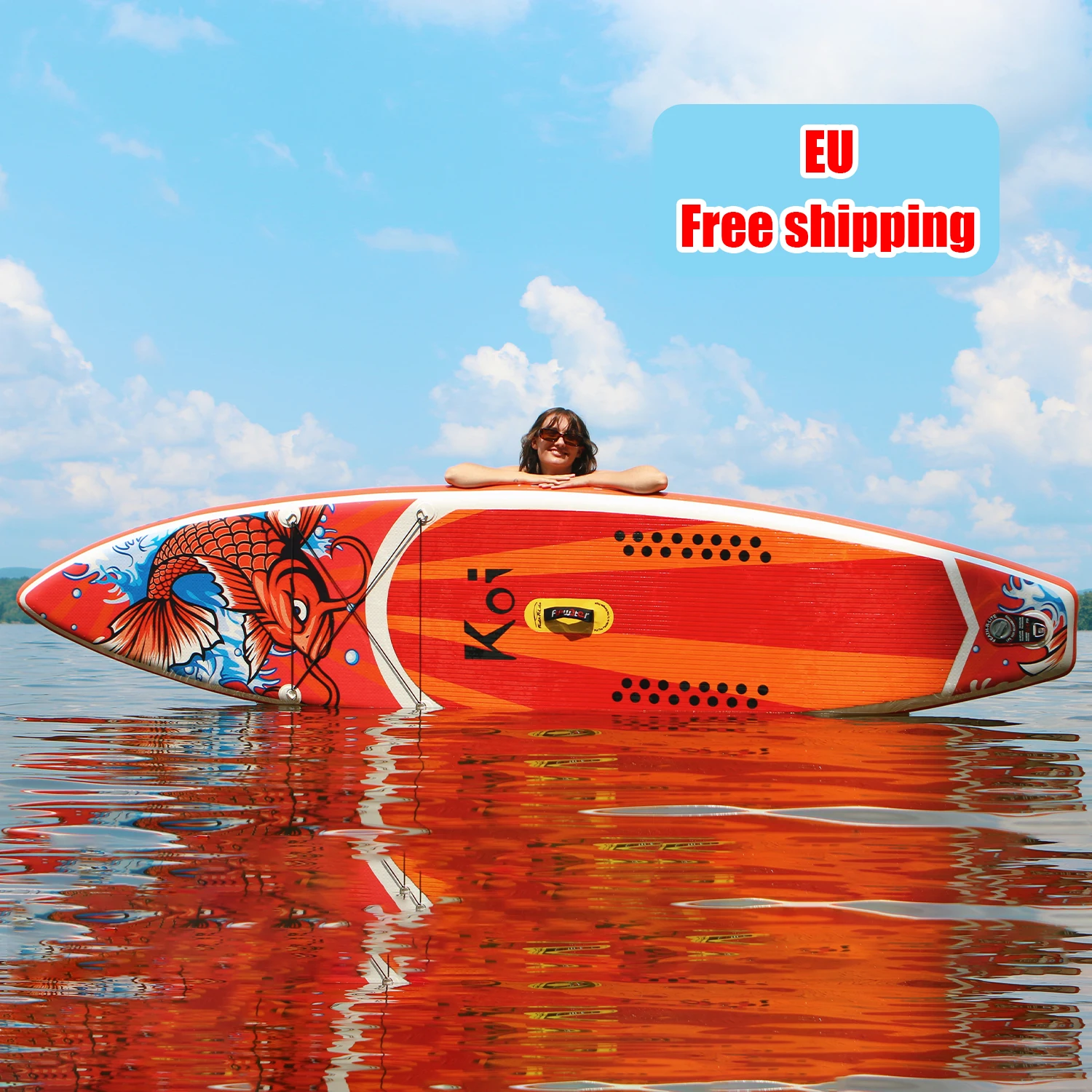 

Inflatable Stand Up Paddle Board Surfing SUP Boards 6 Inch Thick Paddleboard with Complete SUP Accessories Water Sport Surf Set