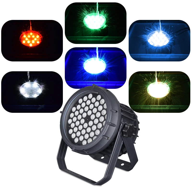 Outdoor IP65 Waterproof LED Par Lights DMX RGB Wash DJ Stage Flat Par Light
