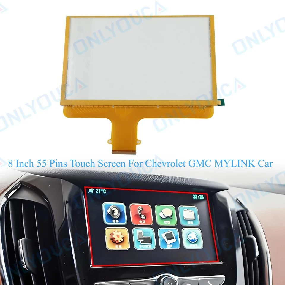 

New 8 Inch 55 Pins 60903XC Touch Screen DJ080PA-01A For Chevrolet GMC MYLINK Car CD Audio Multimedia Player Navigation Raido
